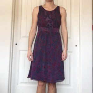 Peacock Design in Purple Dress